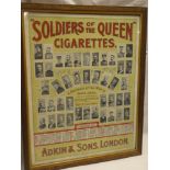 A Boer War cigarette card calendar poster by Adkin & Sons London "Soldiers of the Queen's