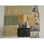 A selection of mainly Second War German paperwork including various photographs of recipients of