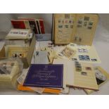 A box containing various GB mint and used stamps, Victoria onwards together with PHQ cards,