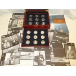 The History of the RAF 24 piece silver proof crown collection in fitted case with booklets