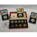 A 1999 Solar Eclipse silver proof five pound,