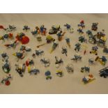 A selection of over 45 various Smurf figures