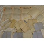 A selection of various 19th century indentures,