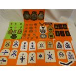 A selection of various Naval and Military badges including Department of Air Force United States of