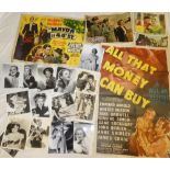 A selection of various film memorabilia including original film poster "Four Jacks and a Jill",