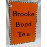 An old enamelled rectangular advertising sign "Brooke Bond Tea" 30" x 20"