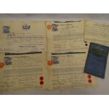 Four 1930's/1940's certificates and indentures awarded to Thomas H.