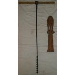 A Great Western Railway ¾" auger with wooden handle,