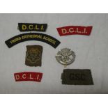 A selection of various DCLI shoulder titles, Truro Cathedral School title etc.