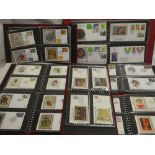 Seven folder albums containing a collection of approximately 550 Benham silver postal covers,