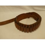 A Conway leather 12 bore cartridge belt