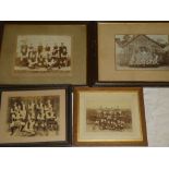 Four old photographs of football teams including 1898 boy's football team; "St. A.