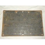 A 1930's cast-iron rectangular railway sign "Rights Of Way Act 1932 - The British Transport