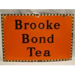An old rectangular advertising sign "Brooke Bond Tea" 20" x 30"