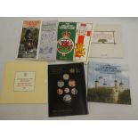 A selection of United Kingdom Brilliant uncirculated coin collections including 1987, 1986,