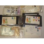 A folder containing a selection of First Day covers,
