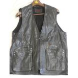 A Top Gun leather skeet vest (size XL)