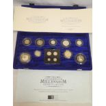 An United Kingdom Millennium silver 13-piece coin set, 1p - £5, together with 4-piece Maundy set,