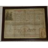 A 1901 Ordinary Apprentice's indenture relating to Archibald Charlton of the Constantine and