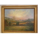 Richard Blowey - oil on canvas West Cornwall landscape, signed,