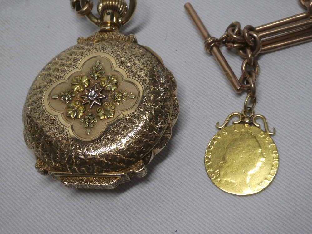 A gentleman's 14ct gold pocket watch by Waltham, - Bild 3 aus 3