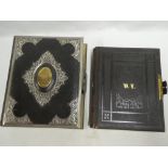 A good quality Victorian leather bound family photograph album with silver-plated mounts and