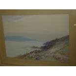 F**J**Widgery - watercolour "The Mouth of Gannel, Newquay", signed, labelled to verso,