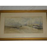 Hugh Miller - watercolour "On the Thames",