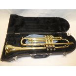A good quality brass trumpet by Jupiter in fitted case