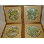 Dick Twinney - watercolours A set of four designs for the Bradford Exchange "River of Life" plate