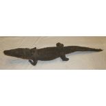 A 19th century taxidermy stuffed crocodile 49" long