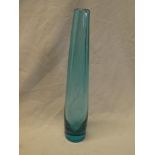 An Orefors blue tinted glass spill vase,