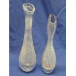 A Lind-Strand Kosta art glass tapered spill vase with graduated bubble decoration,