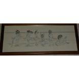 Steven O'Connell - pencil Study of young ballerinas, signed to verso,