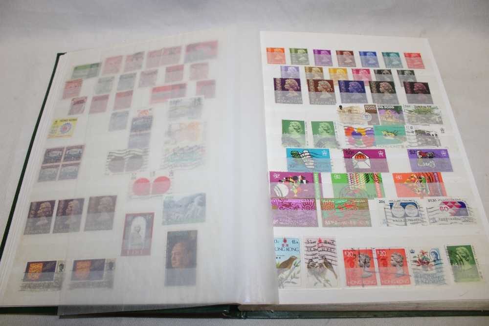 A stock book containing British Commonwealth stamps