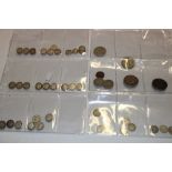 A selection of mainly silver coins including Victorian 1889 half crown,