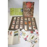 An album of various cigarette cards,