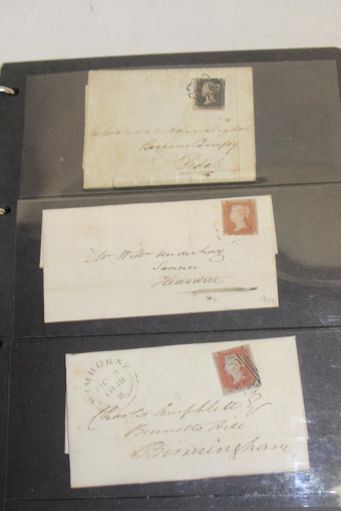 An album containing a collection of mainly Victorian postal history including 1841 cover with 1d
