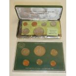 A 1971 Malawi first decimal coinage set, cased and a Malawi 1971 six coin set,