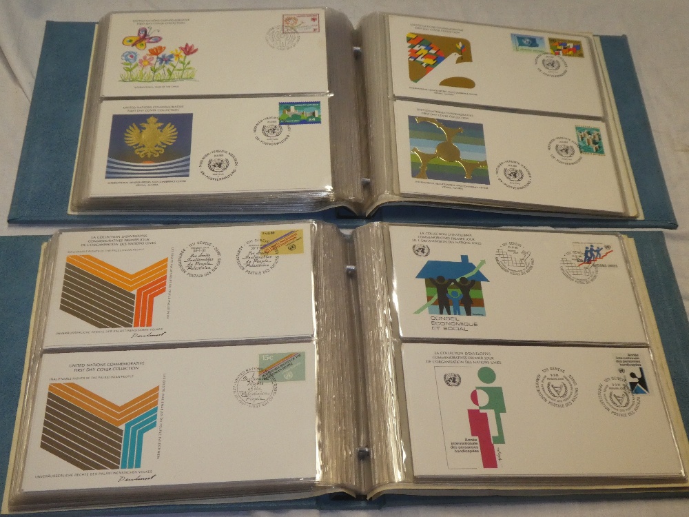 Two folder albums containing a collection of United Nations Commemorative first day covers - Image 2 of 3