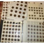 An album containing a large collection of various GB coins including pennies, half-pennies,