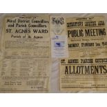 A St. Agnes Parish Council allotments poster dated 1940 11" x 17½"; St.