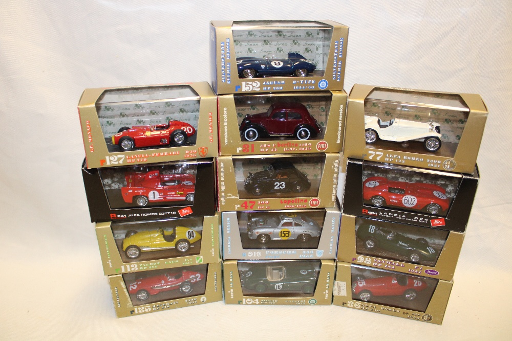 Thirteen mint and boxed Brumm diecast vehicles including Talbot-Lago, Vanwall racing car,