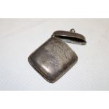 A silver rectangular vesta case of Cornish Boer War interest engraved "From Redruth Urban District