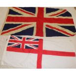 An old Union Jack flag and a Naval ensign flag (2)