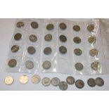 A selection of 33 various pre-1947 silver florins