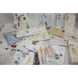 A collection of various Switzerland stamps together with postal covers, first flight covers,