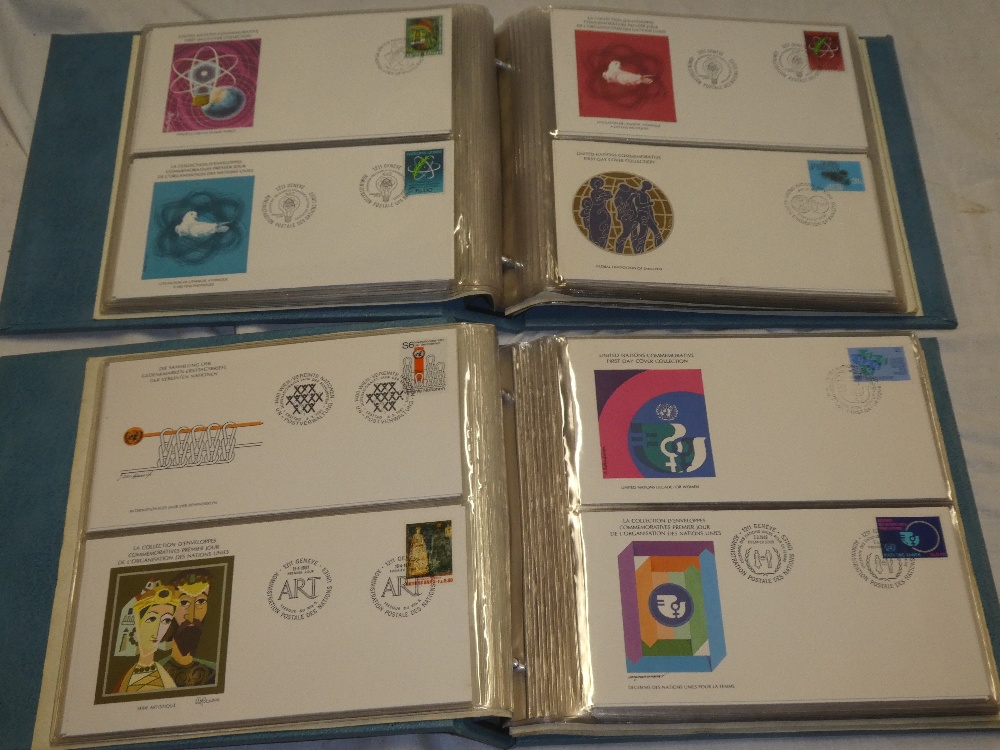 Two folder albums containing a collection of United Nations Commemorative first day covers