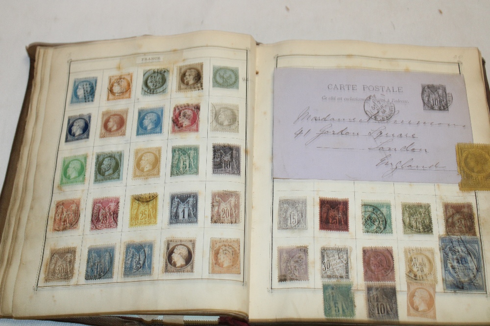 An old album of GB and World stamps, mainly 19th century including 1d black, 2d blue, - Image 3 of 4
