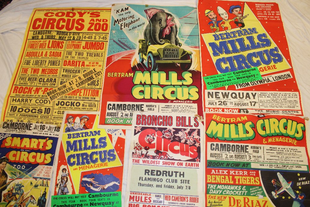 Seven 1950's/1960's Cornish-related Circus posters including Bertram Mills Circus and Menagerie at - Image 2 of 2